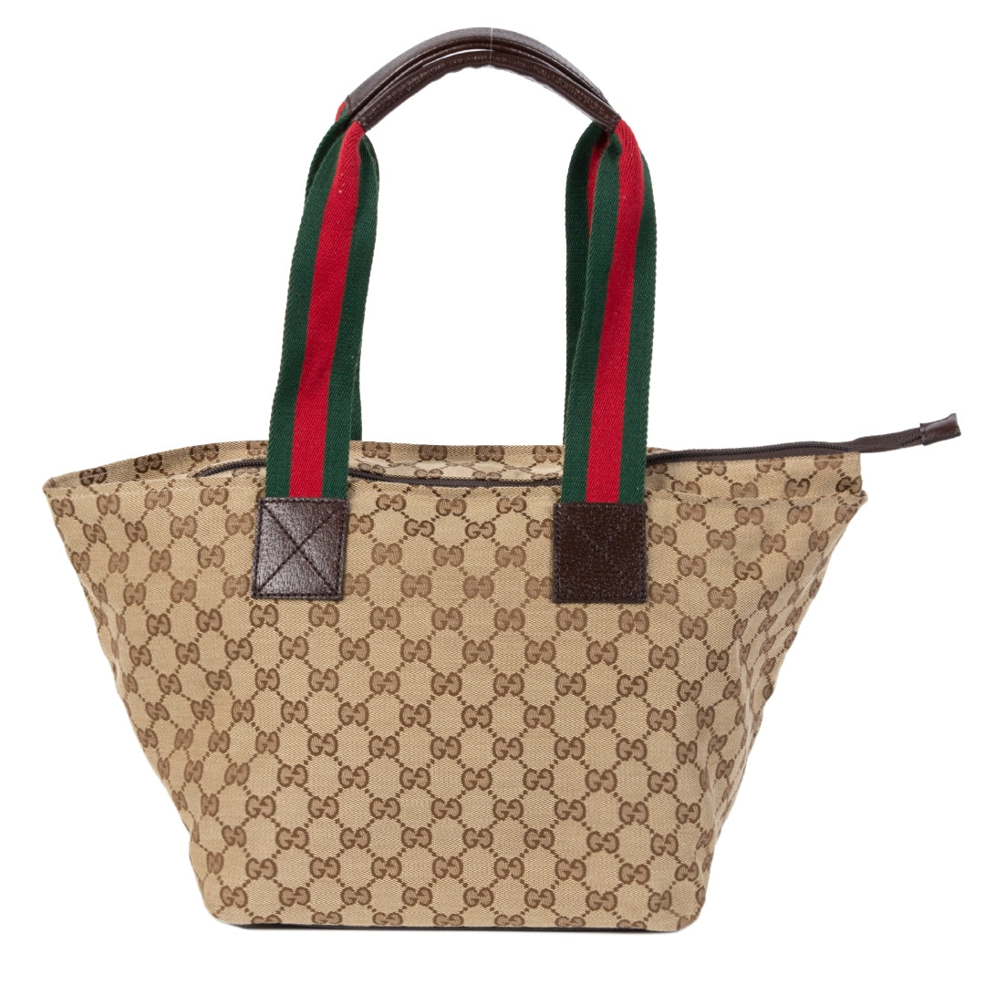 Gucci Monogram Canvas Sherry Line Tote Bag – Labellov