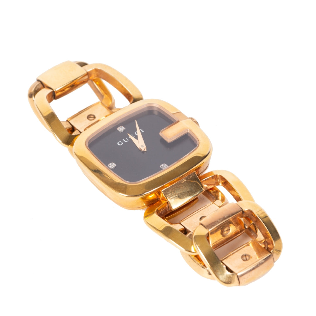 shop your seocndhand Gucci Rose/Gold Steel Squared Dial Watch safe online