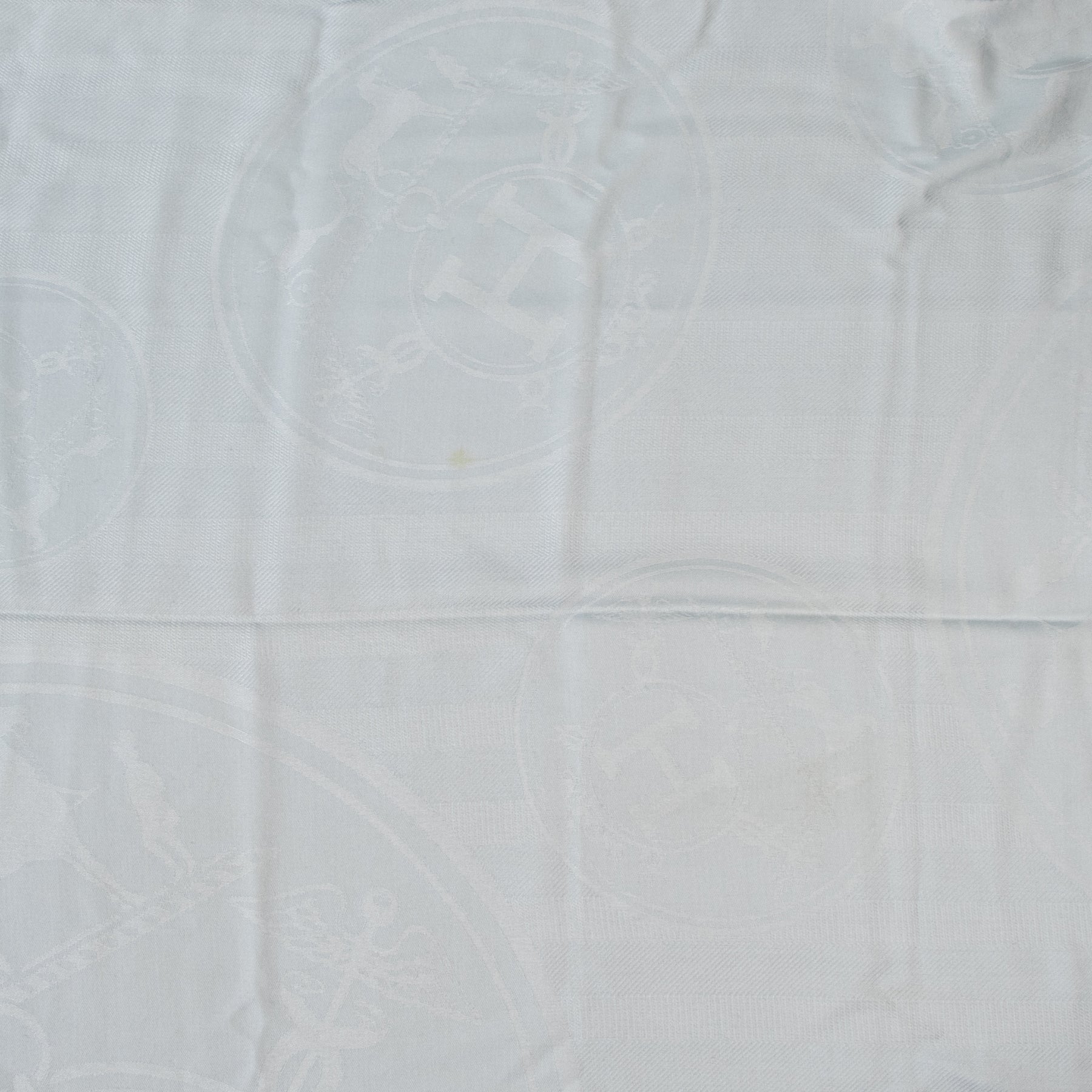 Authentic secondhand Hermès Baby Blue H Pattern Cashmere Scarf designer scarves fashion luxury vintage webshop safe secure online shopping
