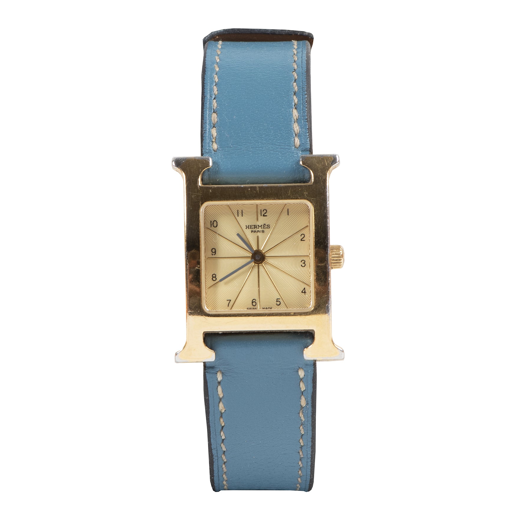 Hermès Heure H Blue Jean GHW