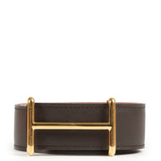 Authentic secondhand Hermès Brown Orange H d'Ancre Reversible Belt - Size 90 designer accessories fashion luxury vintage webshop safe secure online shopping