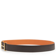 Authentieke Tweedehands Hermès Brown Orange H d'Ancre Reversible Belt - Size 90 juiste prijs veilig online shoppen luxe merken webshop winkelen Antwerpen België mode fashion