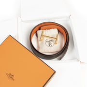 Authentic secondhand Hermès Brown Orange H d'Ancre Reversible Belt - Size 90 designer accessories fashion luxury vintage webshop safe secure online shopping