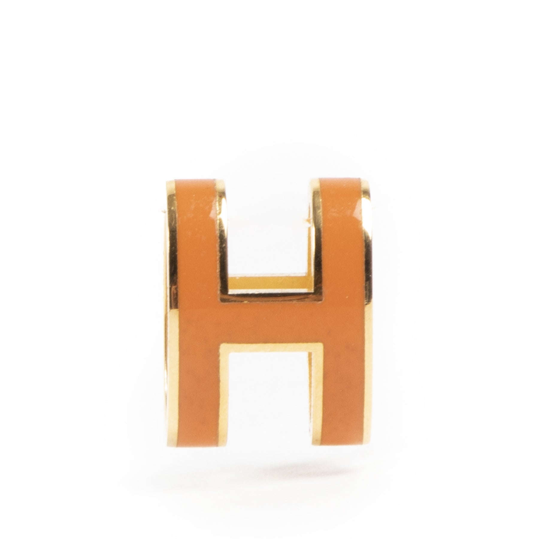 Hermes Orange Gold Pop H Pendant for the best price online at Labellov