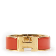 Hermès Clic Clac H Orange Bracelet