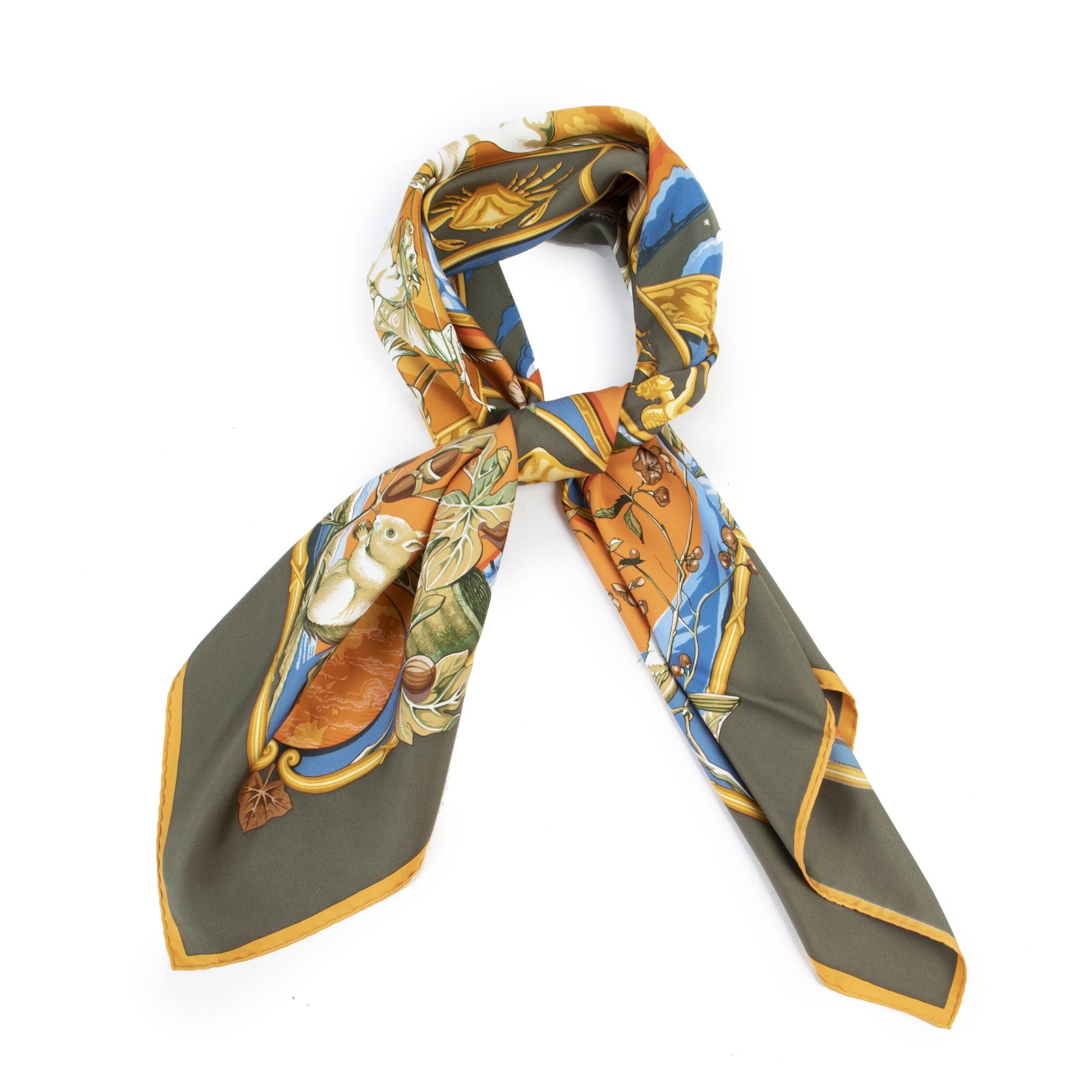 Authentieke Tweedehands Hermes Rythmes Du Monde Silk Scarf juiste prijs veilig online shoppen luxe merken webshop winkelen Antwerpen België mode fashion