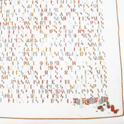 Authentic secondhand Hermès Multicolor Letter Scarf designer scarves fashion luxury vintage webshop safe secure online shopping