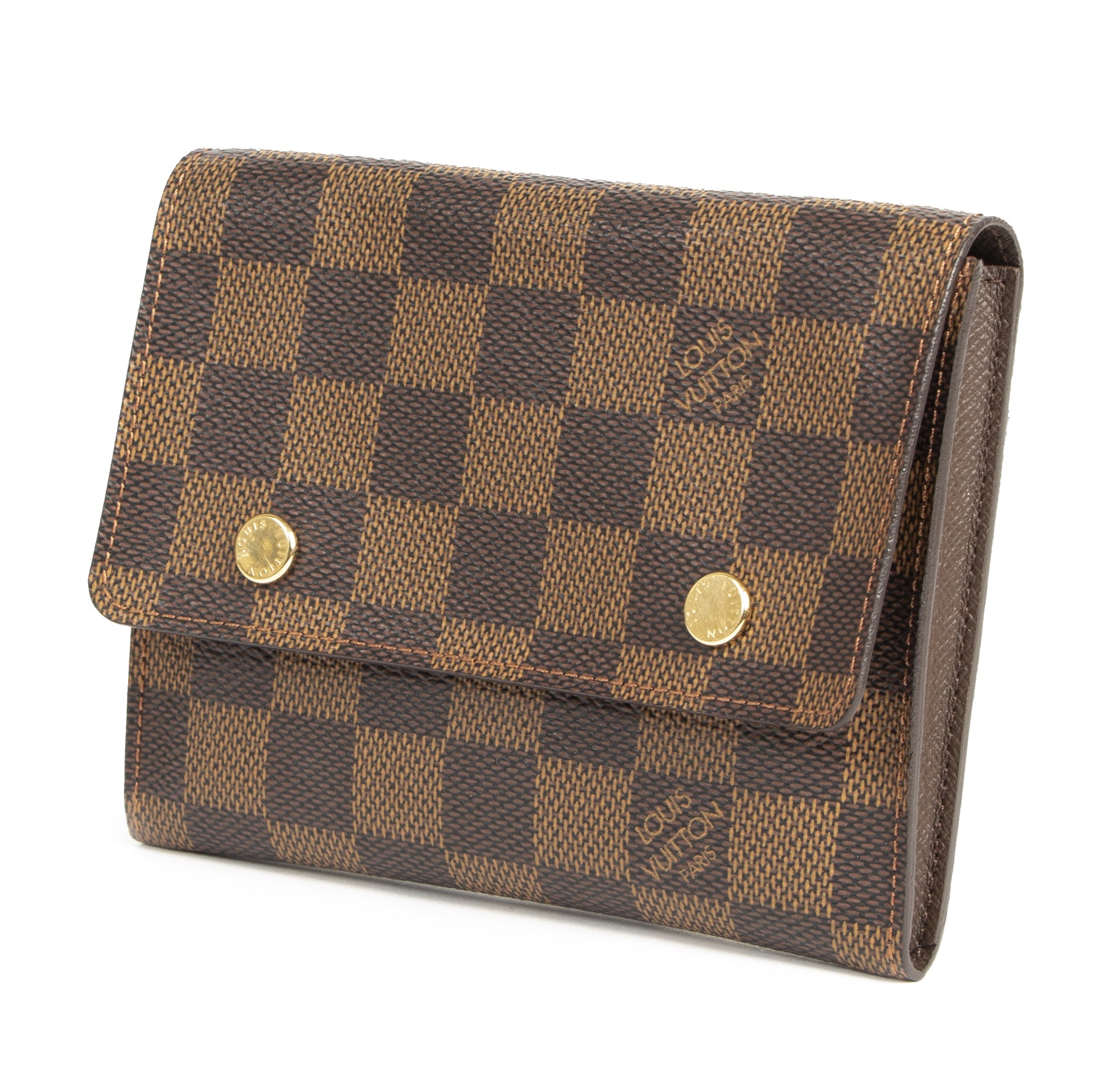 Authentic secondhand Louis Vuitton Damier Ebene Wallet designer accessories fashion luxury vintage webshop safe secure online shopping