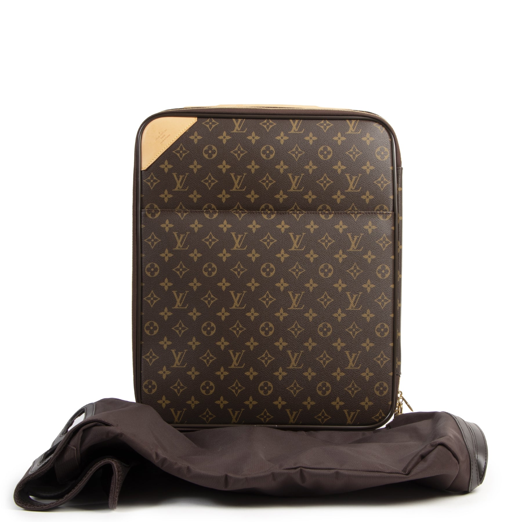 Authentieke tweedehands vintage Louis Vuitton Pégase 45 Monogram Suitcase koop online webshop LabelLOV