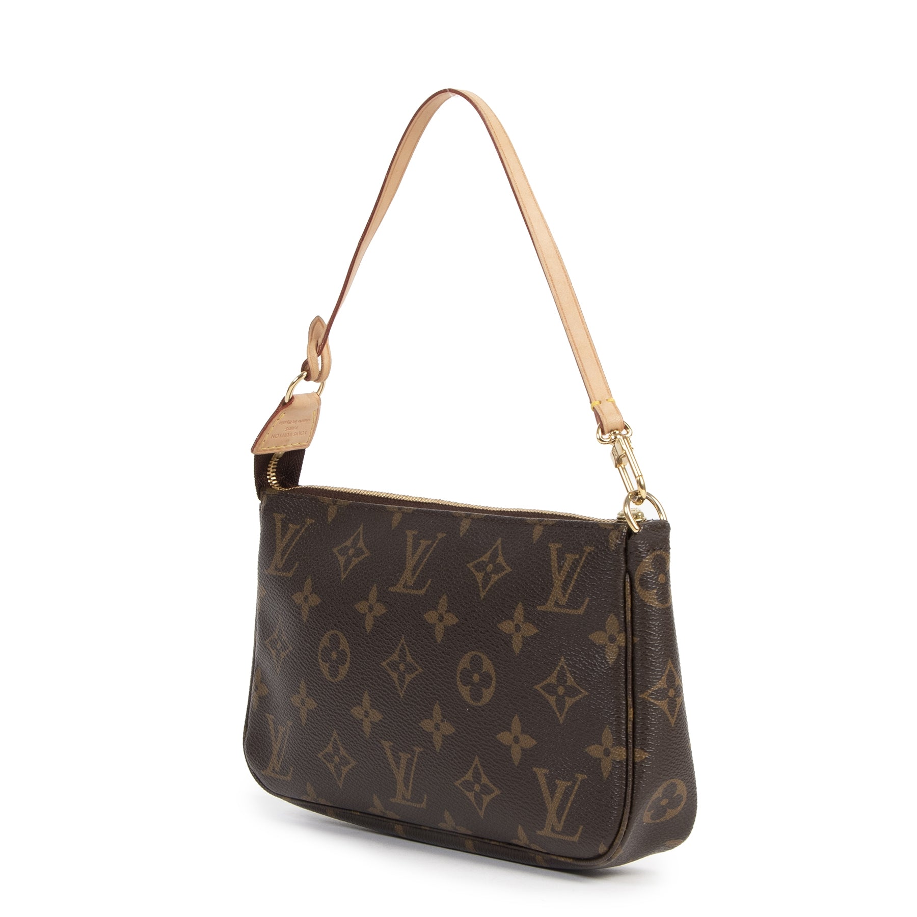 acheter en ligne seconde main Louis Vuitton Monogram Pochette + Strap