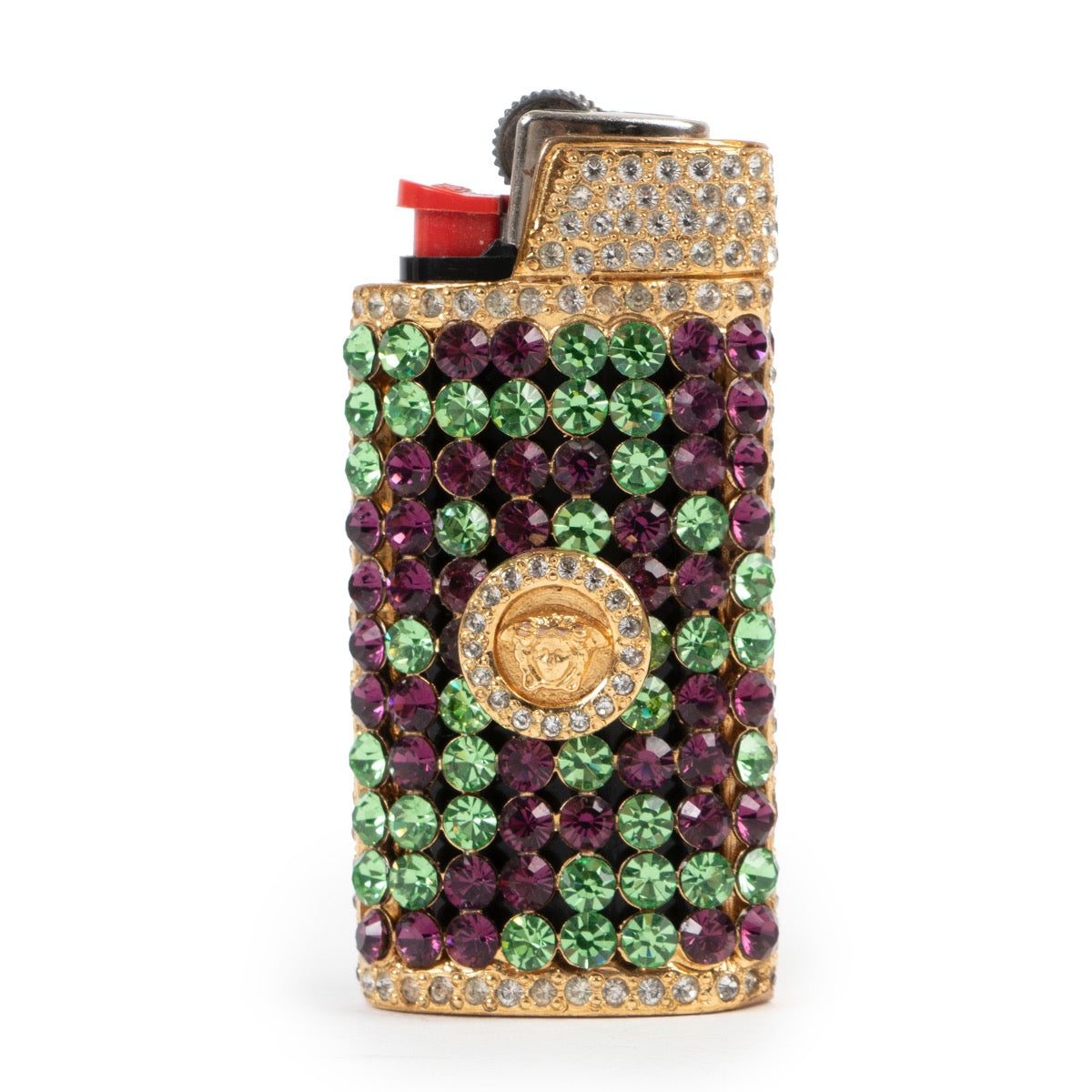 shop vintage authentic Versace Medusa Crystal Embellished Lighter Case at Labellov for the best price