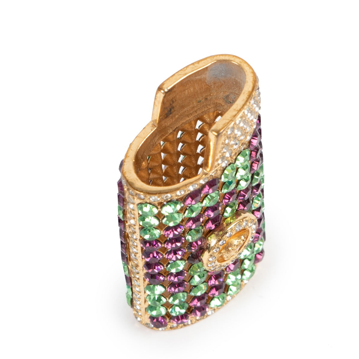 shop vintage authentic Versace Medusa Crystal Embellished Lighter Case at Labellov for the best price