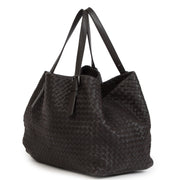 Authentic secondhand Bottega Veneta Dark Brown Leather Tote Bag designer bags designer accessories vintage webshop safe secure online shopping worldwide shipping