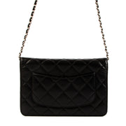 Chanel Black Calfskin WOC Wallet on Chain Bag