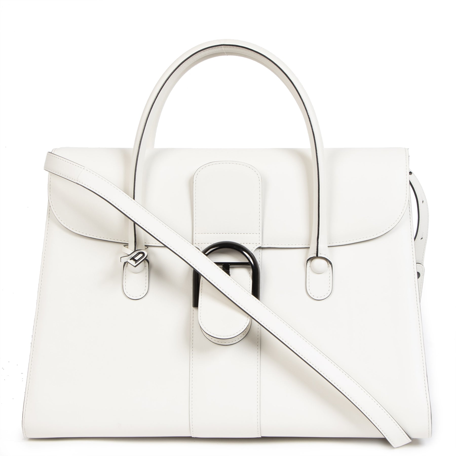 Delvaux White Brillant Double Poignee Bag for the best price at Labellov secondhand luxury