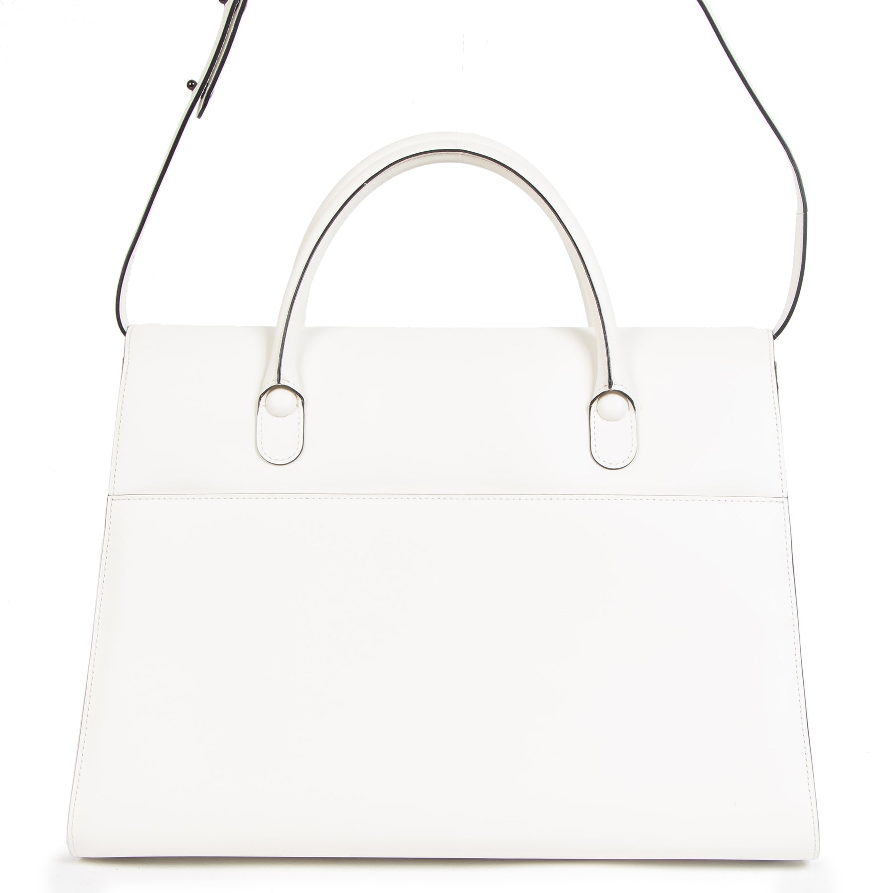 Buy and sell 100% authentic Delvaux White Brillant Double Poignee Bag for the best price