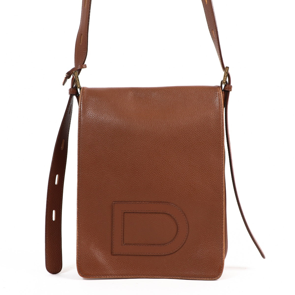 Delvaux Cognac Le Louise Baudrier Leather Crossbody Bag