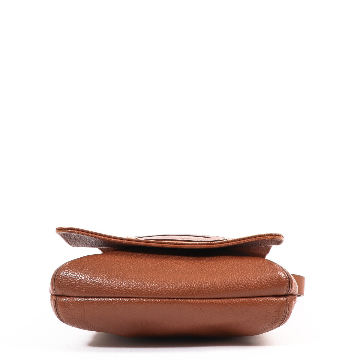 Sac bandoulière en cuir Delvaux Cognac Le Louise Baudrier