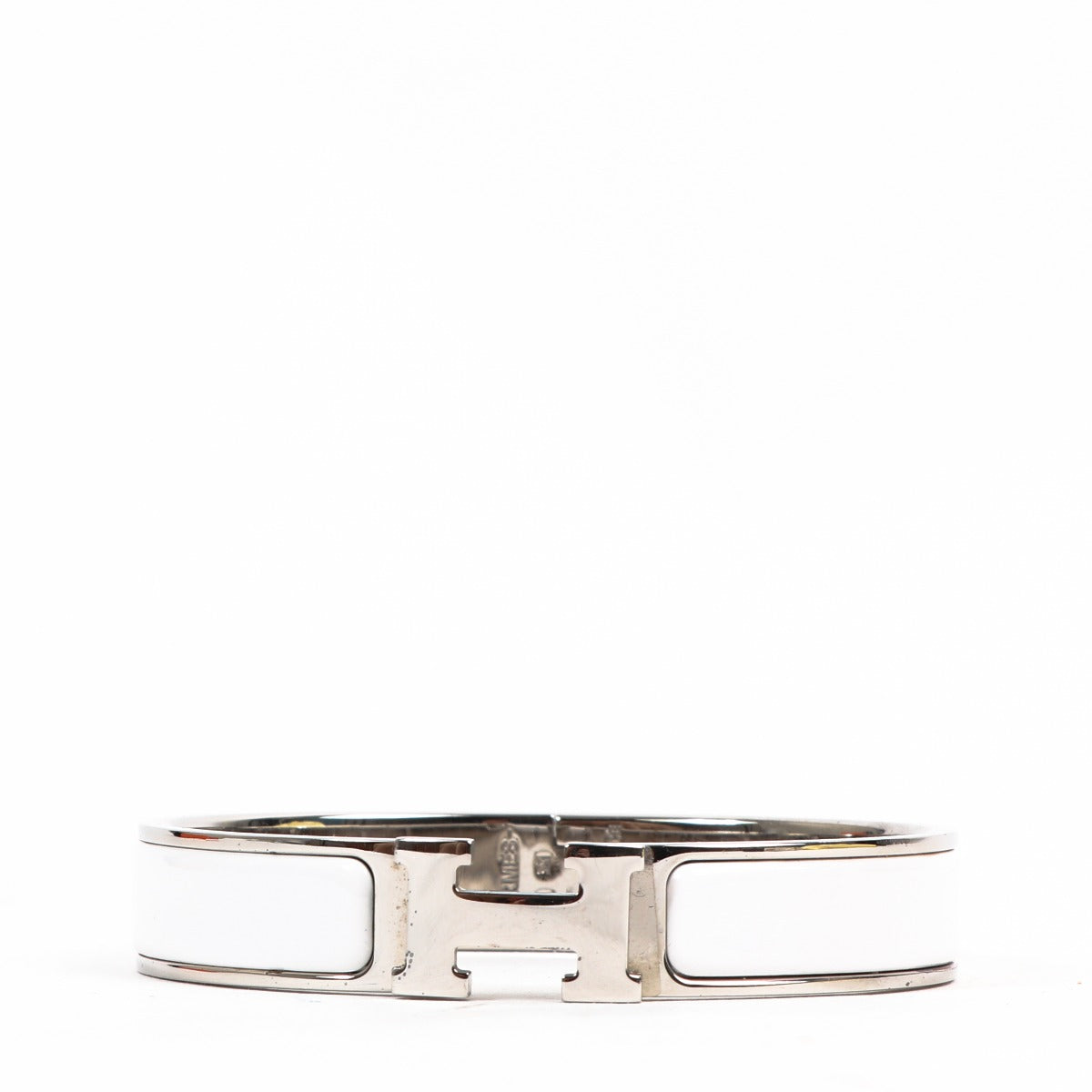 Bracelet Clic H Hermès blanc