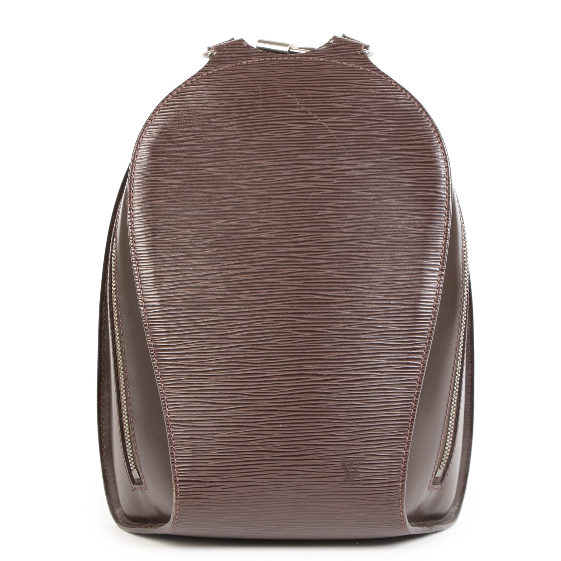 Authentic secondhand Louis Vuitton Moka Epi Leather Mabillon Backpack designer bags designer accessories designer backpack vintage webshop safe secure online shopping worldwide shipping