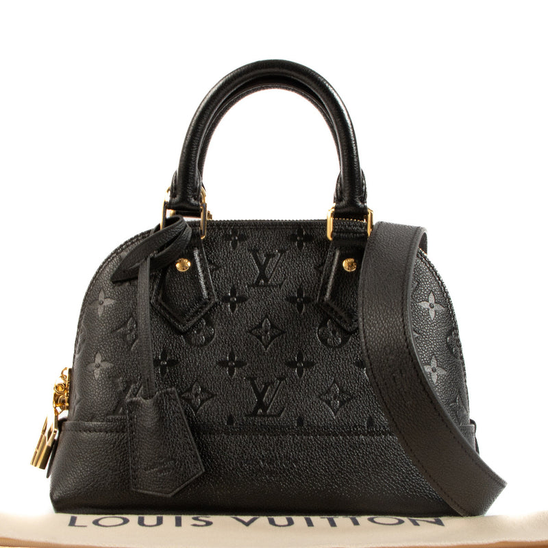 Louis Vuitton Black Néo Alma BB Monogram Empreinte for the best price at Labellov secondhand luxury in Antwerp.