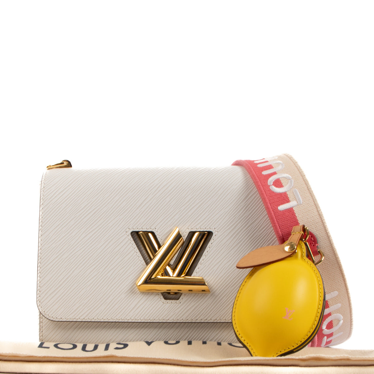 Louis Vuitton White Twist MM Lemon