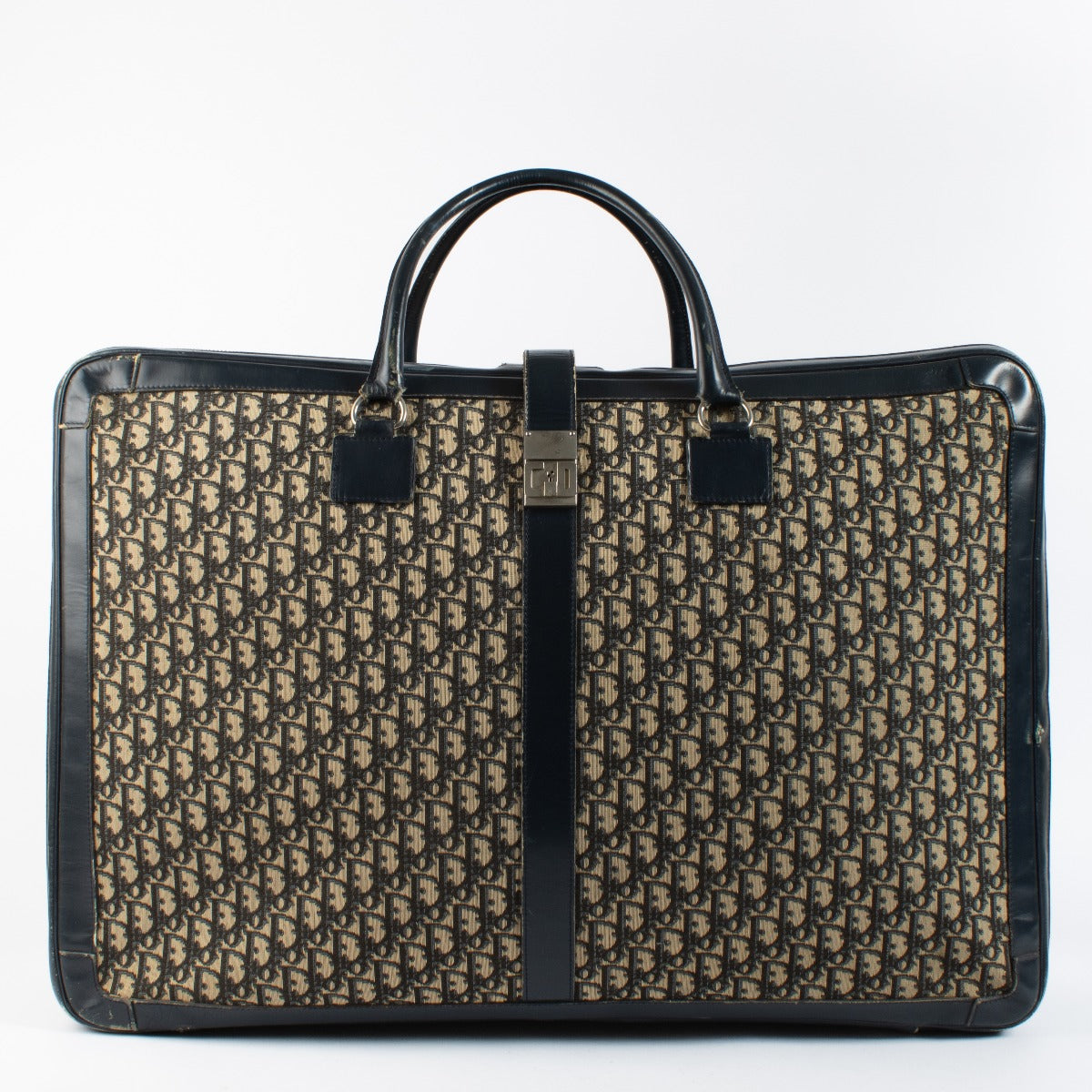 Christian Dior Vintage Blue Oblique Large Suitcase