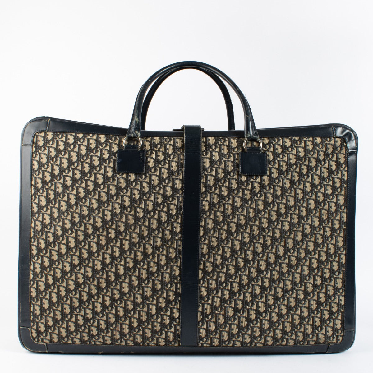 Christian Dior Vintage Blue Oblique Large Suitcase