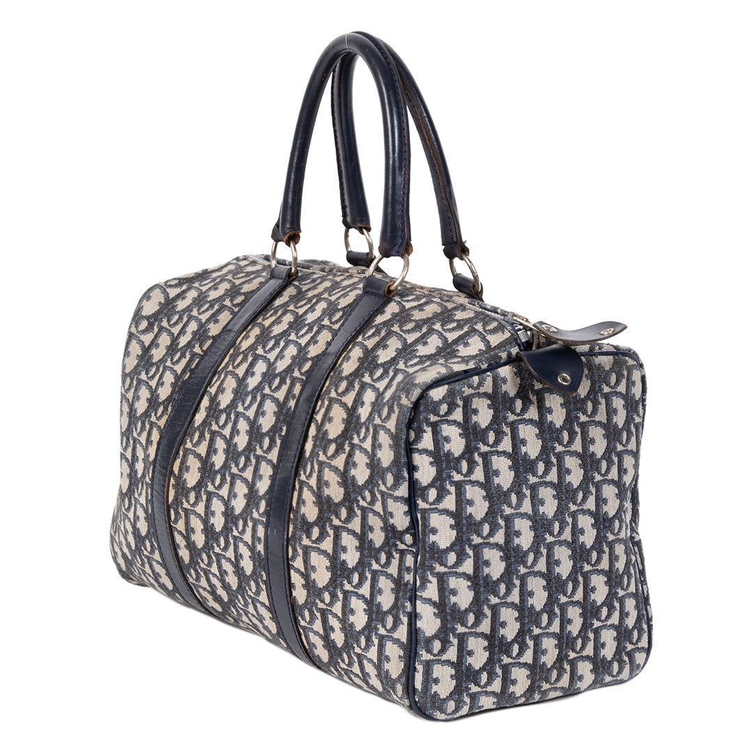 Authentieke Tweedehands Dior Monogram Boston Bag juiste prijs veilig online shoppen luxe merken webshop winkelen Antwerpen België mode fashion