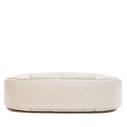 Authentieke Tweedehands Delvaux Cream Toile de Cuir D Top Handle Bag + Strap juiste prijs veilig online shoppen luxe merken webshop winkelen Antwerpen België mode fashion