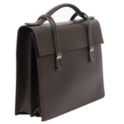 Authentieke Tweedehands Delvaux Dark Brown Briefcase juiste prijs veilig online shoppen luxe merken webshop winkelen Antwerpen België mode fashion