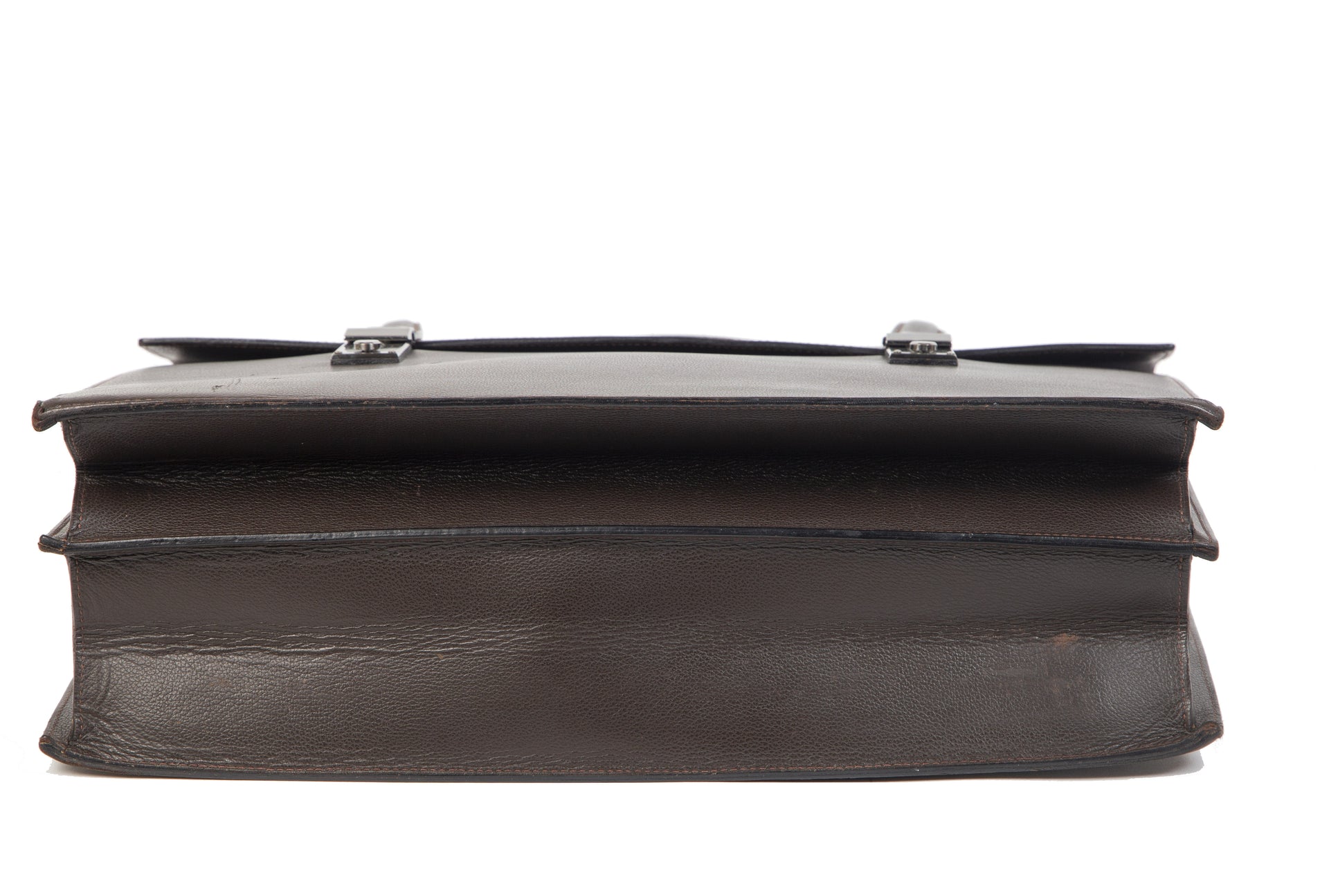 Authentieke Tweedehands Delvaux Dark Brown Briefcase juiste prijs veilig online shoppen luxe merken webshop winkelen Antwerpen België mode fashion