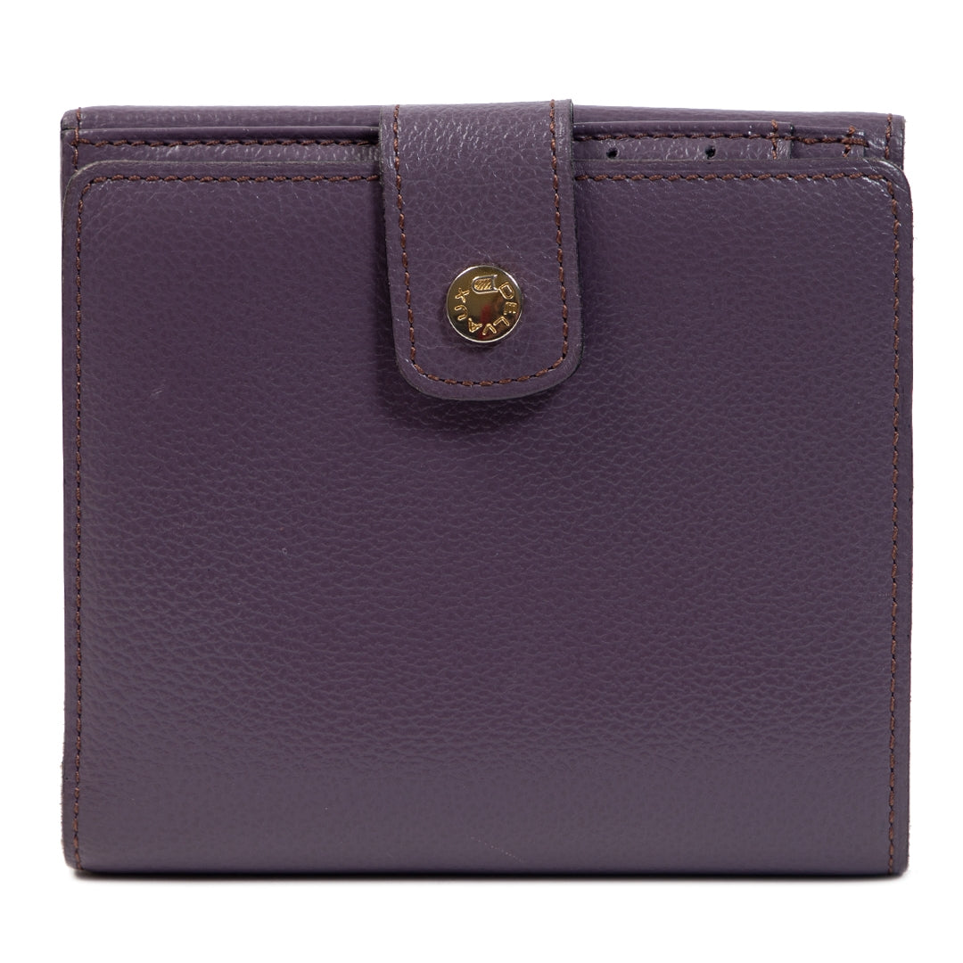Authentieke Tweedehands Delvaux Purple Wallet juiste prijs veilig online shoppen luxe merken webshop winkelen Antwerpen België mode fashion