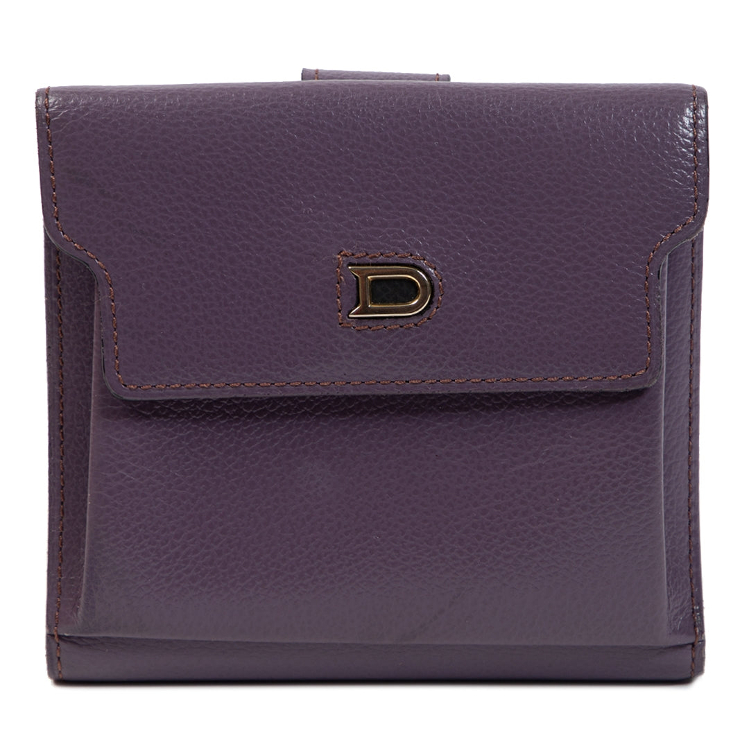 Authentieke Tweedehands Delvaux Purple Wallet juiste prijs veilig online shoppen luxe merken webshop winkelen Antwerpen België mode fashion