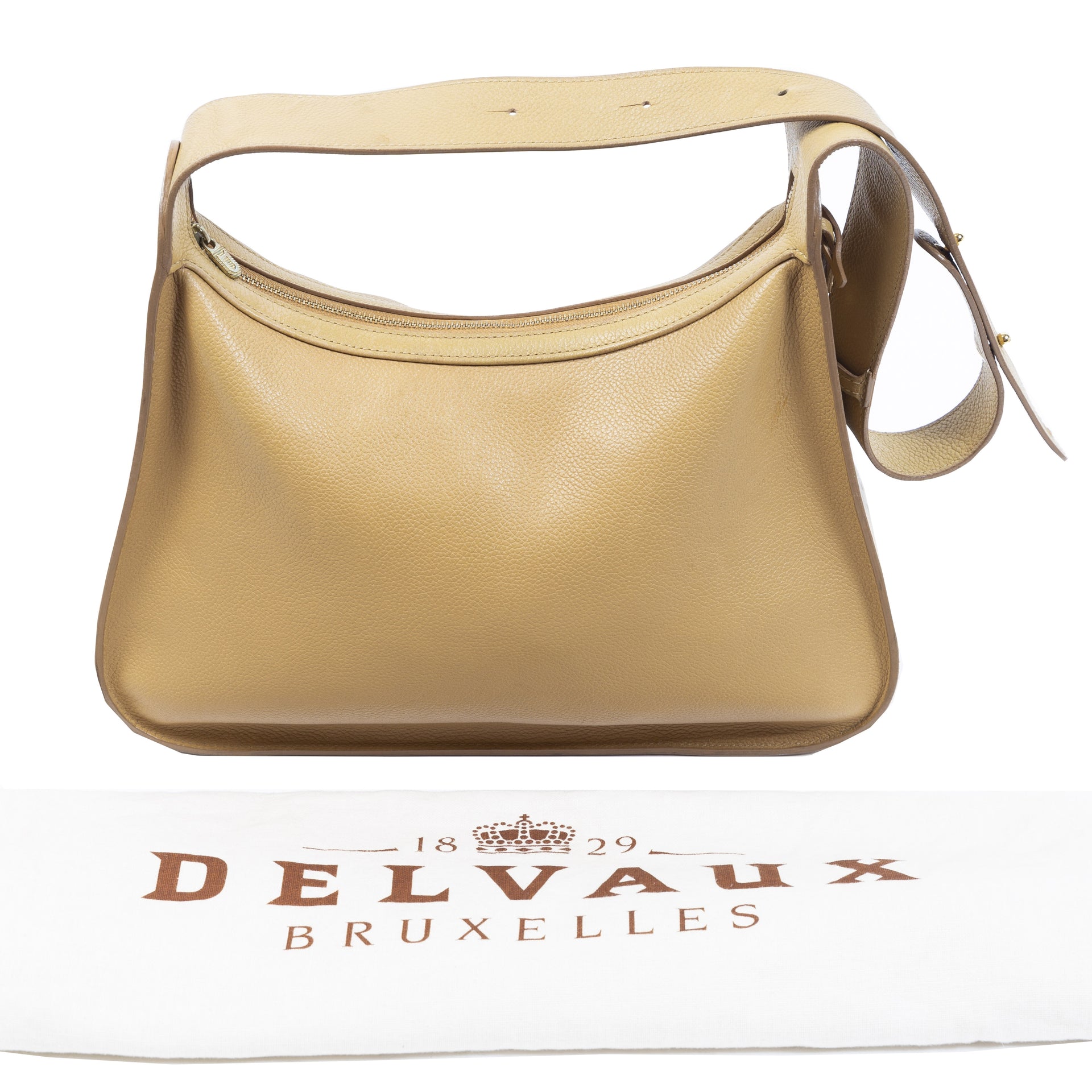 Authentieke Tweedehands Delvaux Yellow Shoulder Bag juiste prijs veilig online shoppen luxe merken webshop winkelen Antwerpen België mode fashion