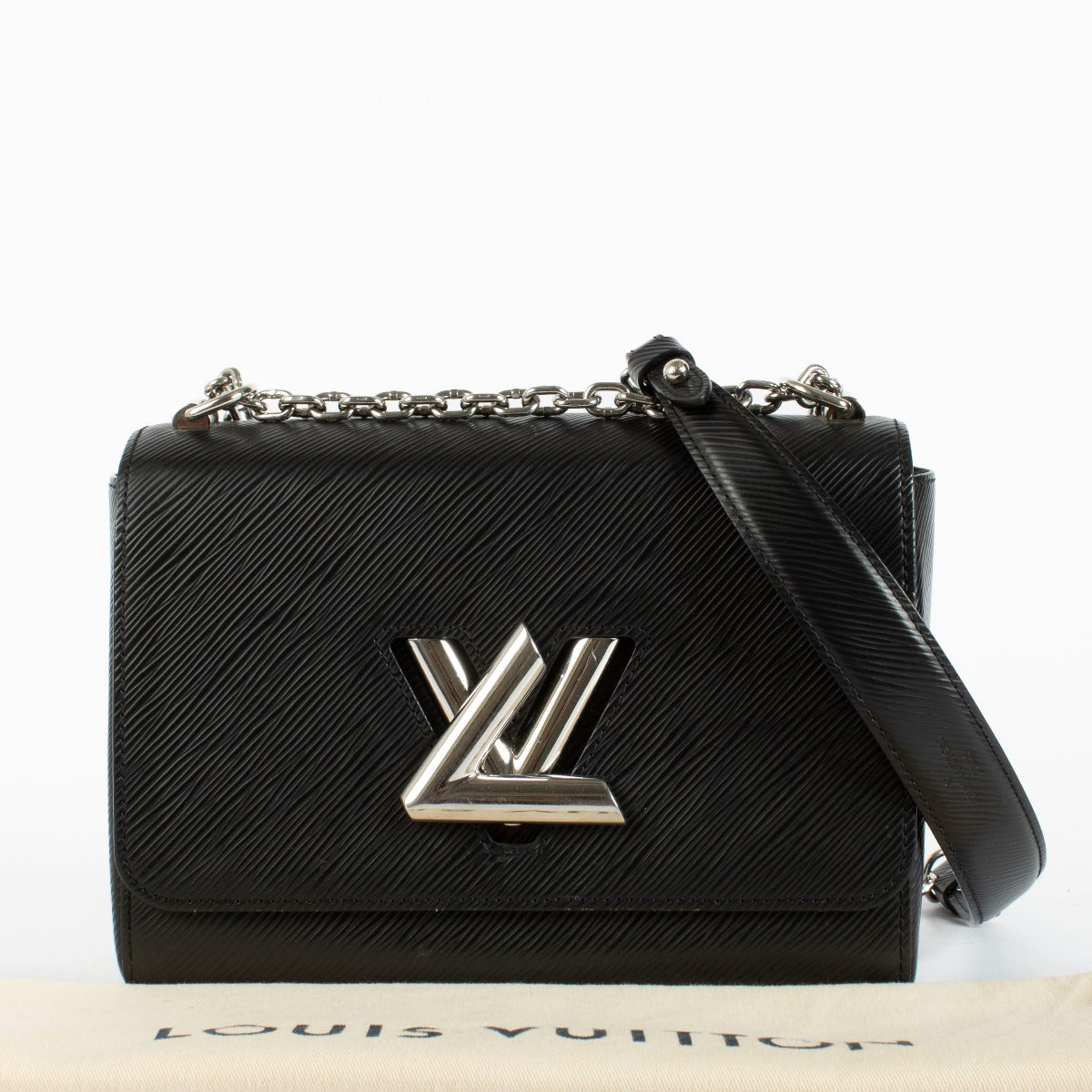 Authentic preloved Louis Vuitton Black LV twist MM on Labellov.com