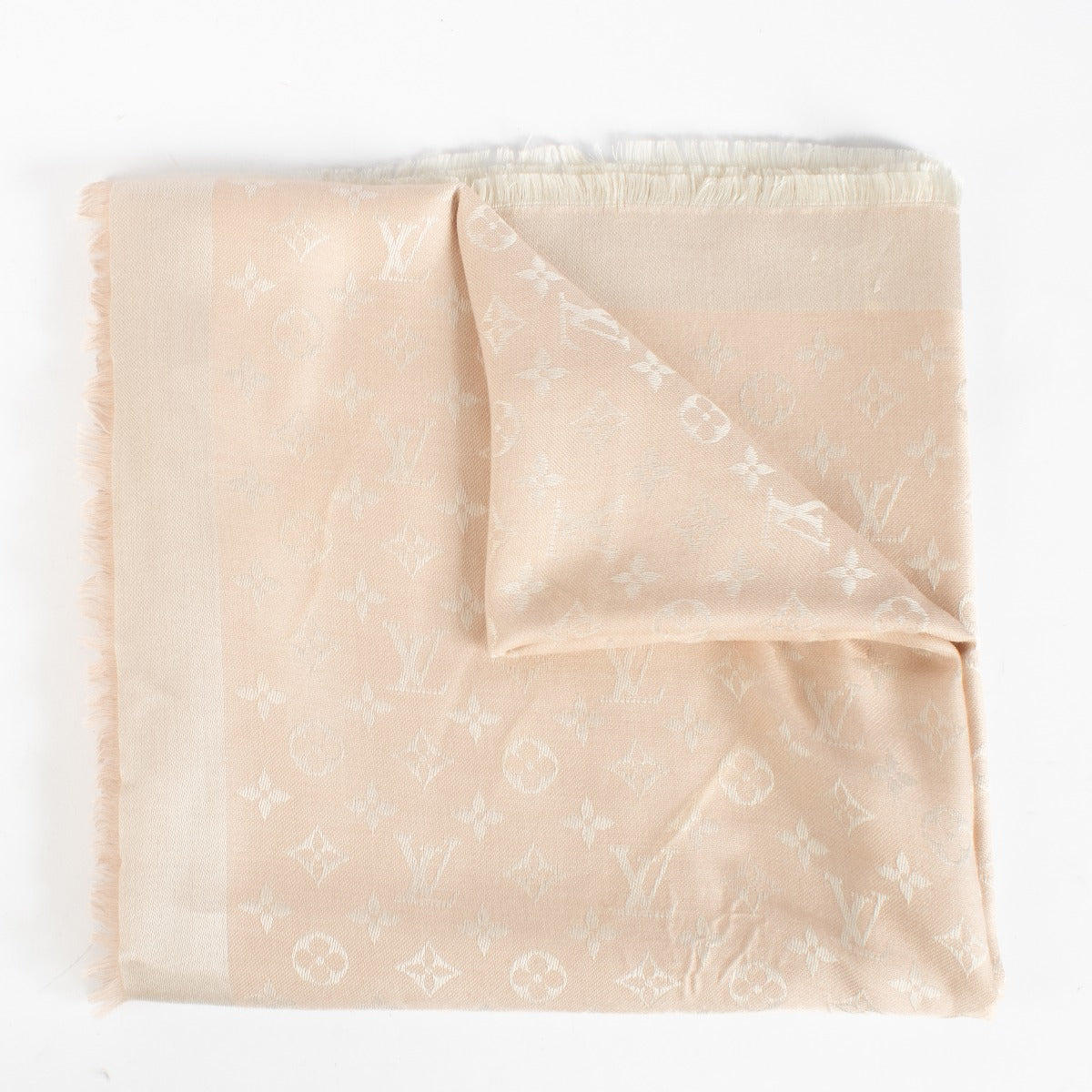 Authentic preloved Louis Vuitton Pink Monogram Classic Shawl on Labellov.com