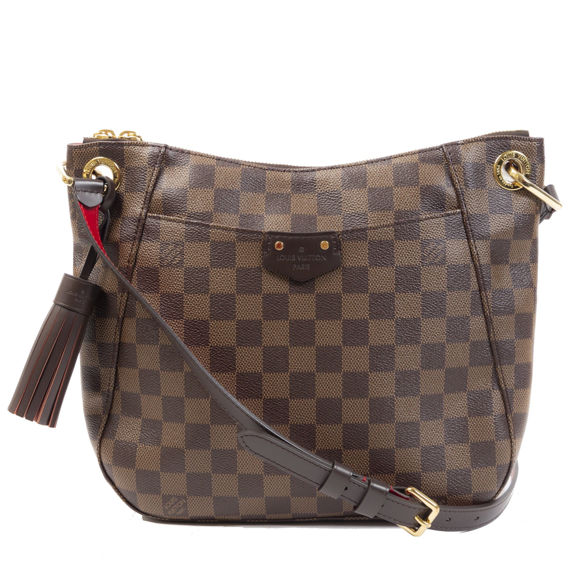 Authentieke Tweedehands Louis Vuitton Damier Ebene South Bank Besace Bag juiste prijs veilig online shoppen luxe merken webshop winkelen Antwerpen België mode fashion
