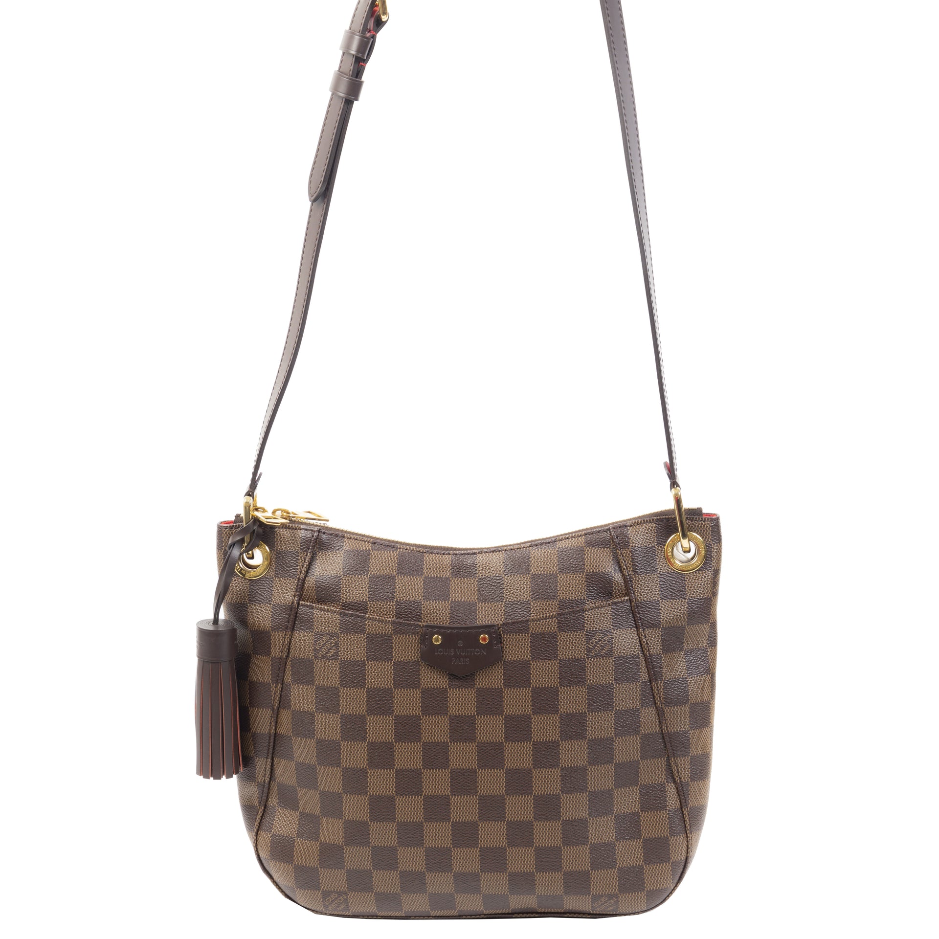 Authentieke Tweedehands Louis Vuitton Damier Ebene South Bank Besace Bag juiste prijs veilig online shoppen luxe merken webshop winkelen Antwerpen België mode fashion