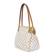 Authentic secondhand Louis Vuitton Figheri Damier Azur Shoulder Bag designer bags accessories designer brands luxury vintage webshop fashion safe secure online shopping worldwide shipping