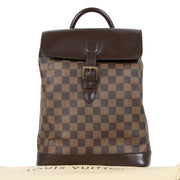 Authentic secondhand Louis Vuitton Soho Damier Ebene Backpack designer bags backpacks designer brands luxury vintage webshop safe secure online shopping worldwide shipping