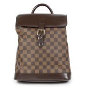 Authentieke Tweedehands Louis Vuitton Soho Damier Ebene Backpack juiste prijs veilig online shoppen luxe merken webshop winkelen Antwerpen België mode fashion