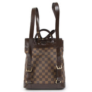 Authentic secondhand Louis Vuitton Soho Damier Ebene Backpack designer bags backpacks designer brands luxury vintage webshop safe secure online shopping worldwide shipping