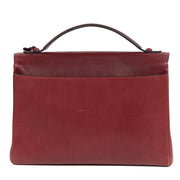 Authentieke Tweedehands Delvaux Burgundy Brillant Briefcase juiste prijs veilig online shoppen luxe merken webshop winkelen Antwerpen België mode fashion