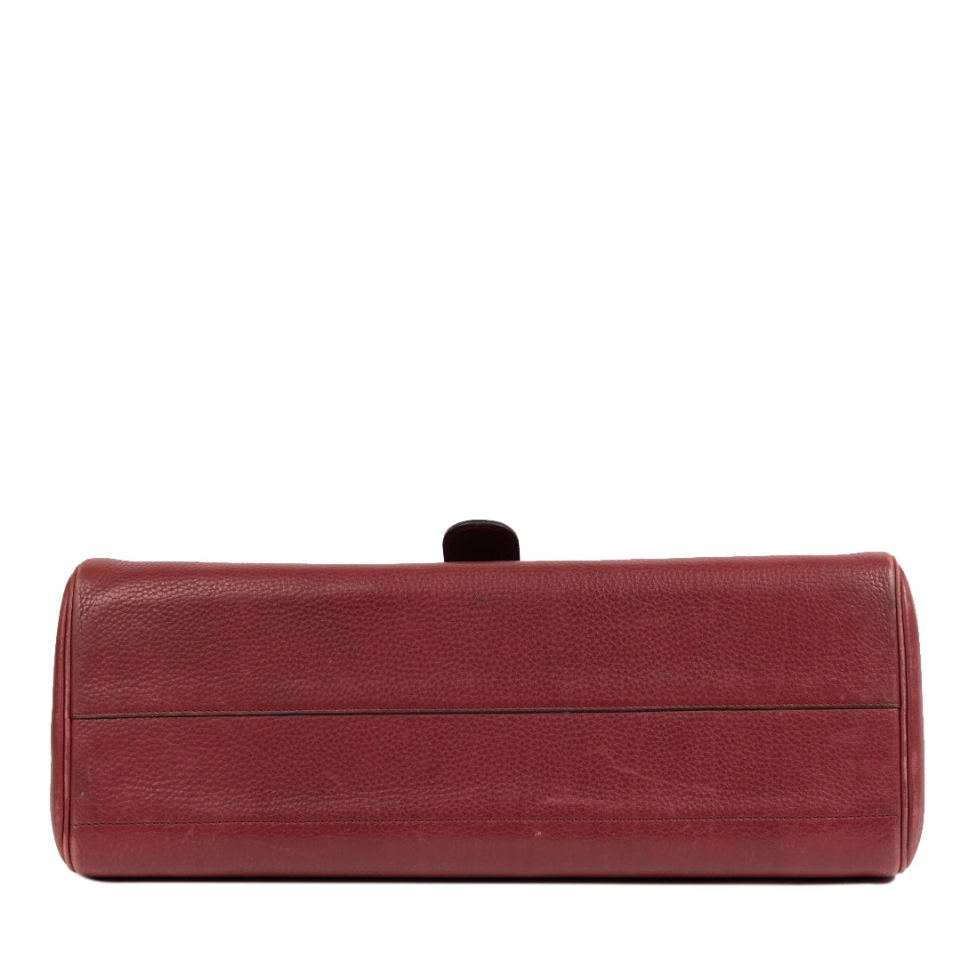Authentieke Tweedehands Delvaux Burgundy Brillant Briefcase juiste prijs veilig online shoppen luxe merken webshop winkelen Antwerpen België mode fashion