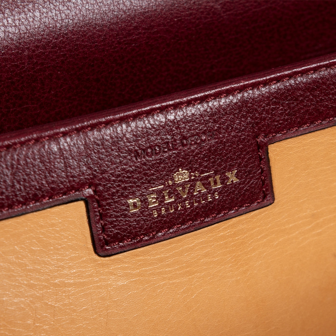 Authentieke Tweedehands Delvaux Burgundy Brillant Briefcase juiste prijs veilig online shoppen luxe merken webshop winkelen Antwerpen België mode fashion