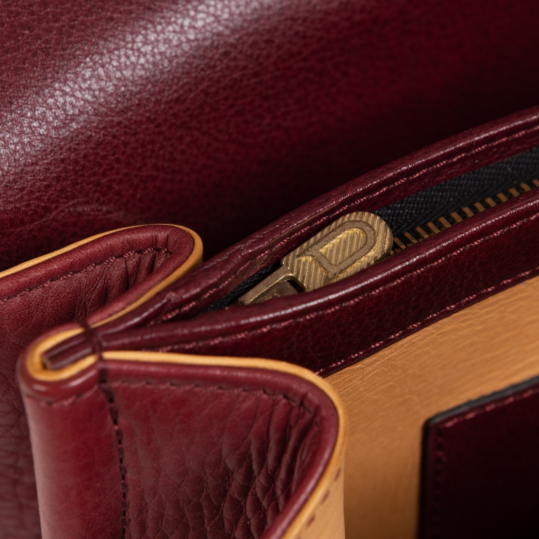 Authentieke Tweedehands Delvaux Burgundy Brillant Briefcase juiste prijs veilig online shoppen luxe merken webshop winkelen Antwerpen België mode fashion