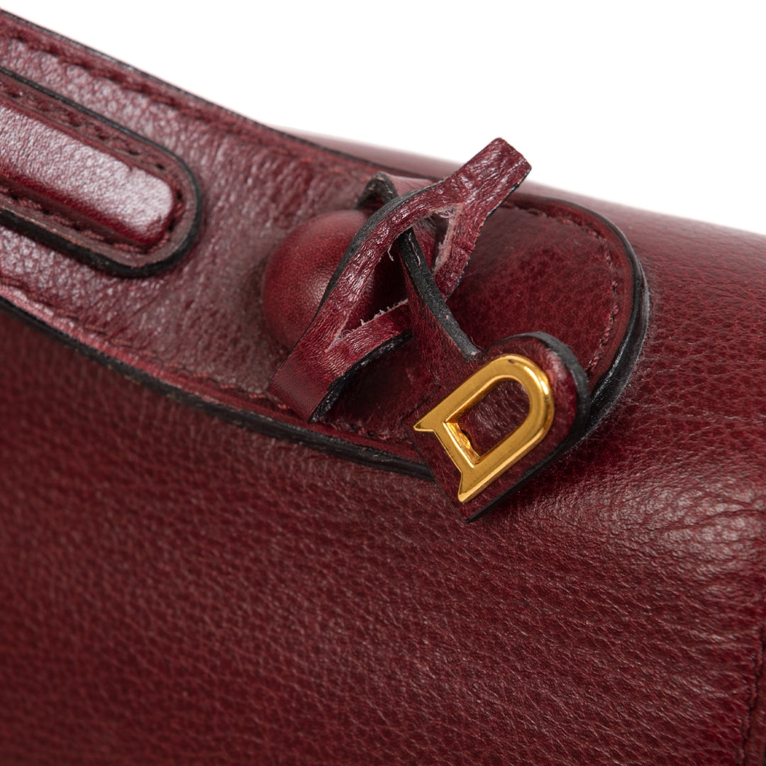 Authentieke Tweedehands Delvaux Burgundy Brillant Briefcase juiste prijs veilig online shoppen luxe merken webshop winkelen Antwerpen België mode fashion