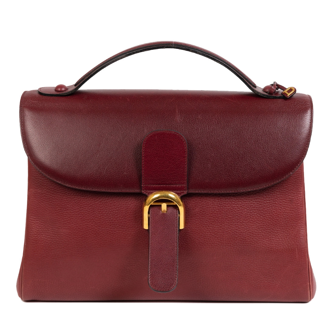 Authentieke Tweedehands Delvaux Burgundy Brillant Briefcase juiste prijs veilig online shoppen luxe merken webshop winkelen Antwerpen België mode fashion