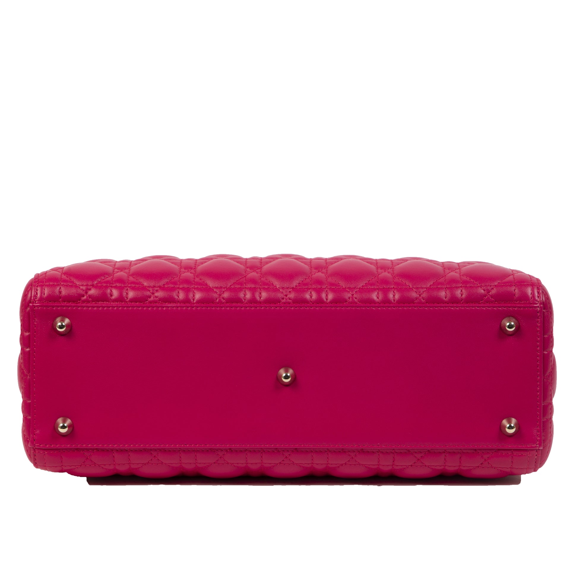 Authentieke Tweedehands Dior Lady Dior Lambskin Medium Tote Hot Pink juiste prijs veilig online shoppen luxe merken webshop winkelen Antwerpen België mode fashion